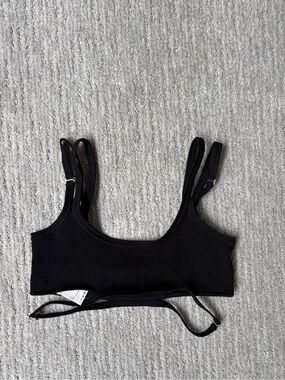 Black Dion Lee Scoop Neck Bralette